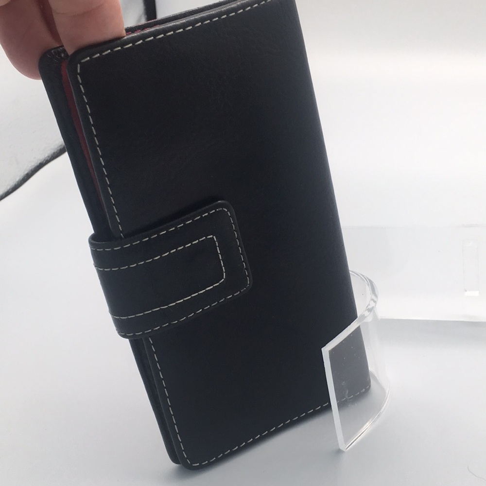 Fossil vintage black leather check book wallet.